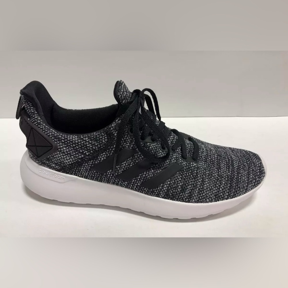 Adidas Men’s Lite Racer, Black/White Running Shoes, Size 7M